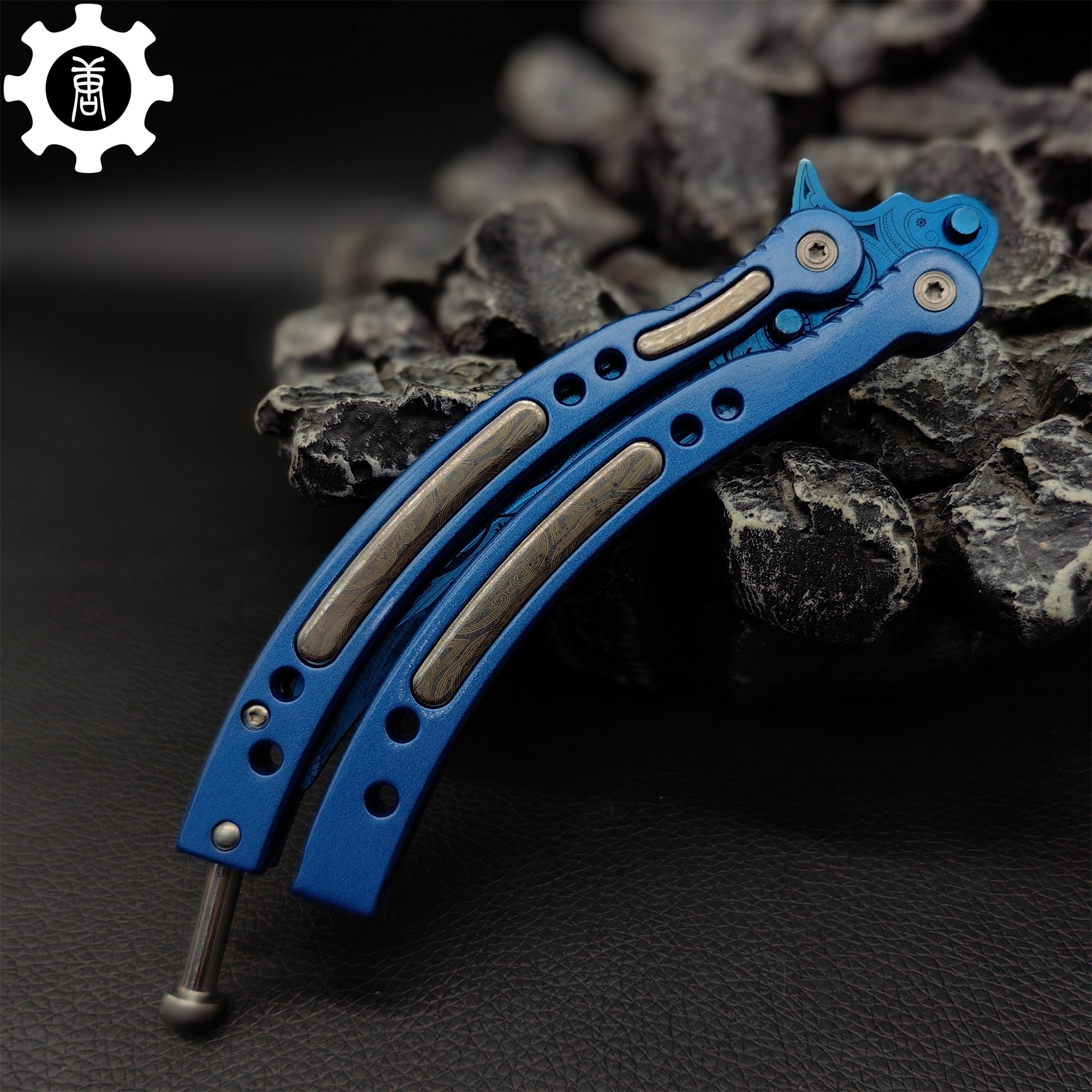 Cartel Blue Metal Balisong Game Butterfly Knife - Tophatter Daily Deals
