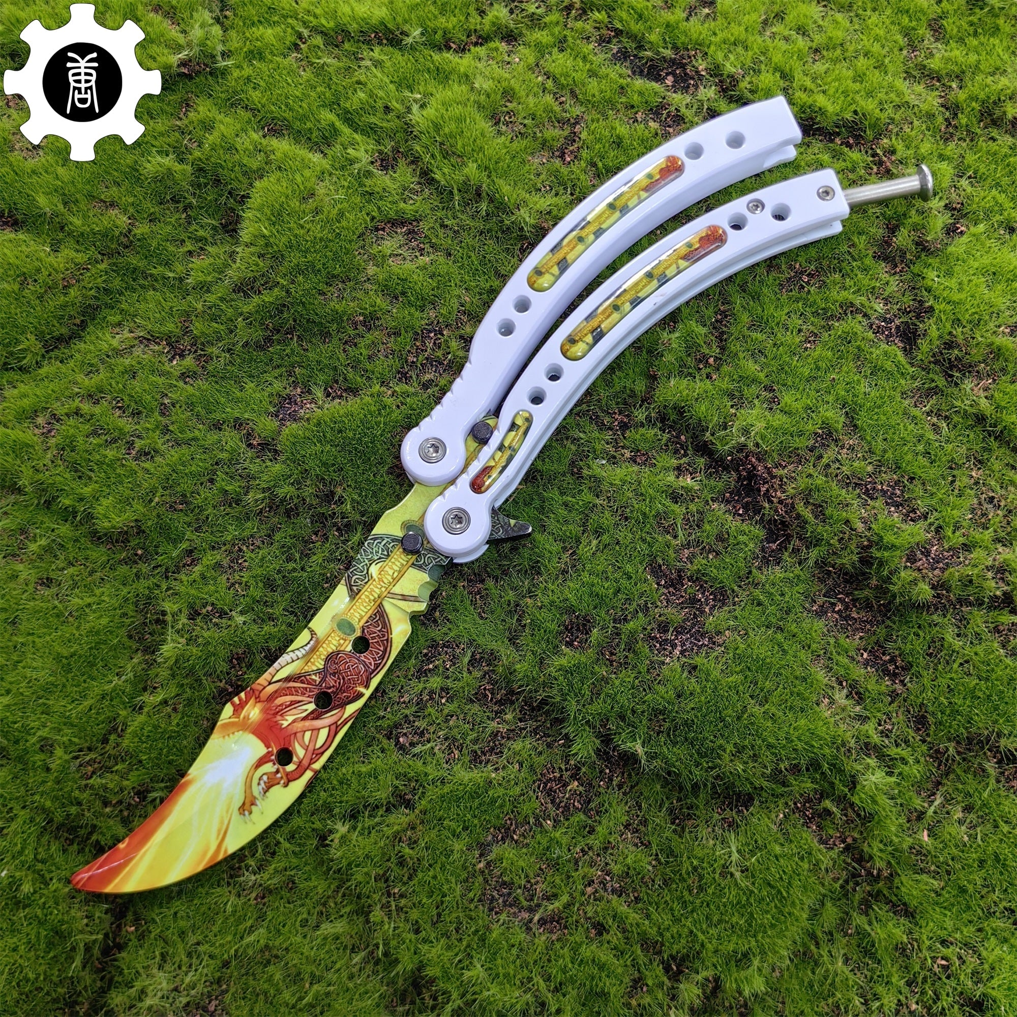 Dragon Lore Butterfly Knife Metal Balisong Game Prop - Tophatter Daily Deals