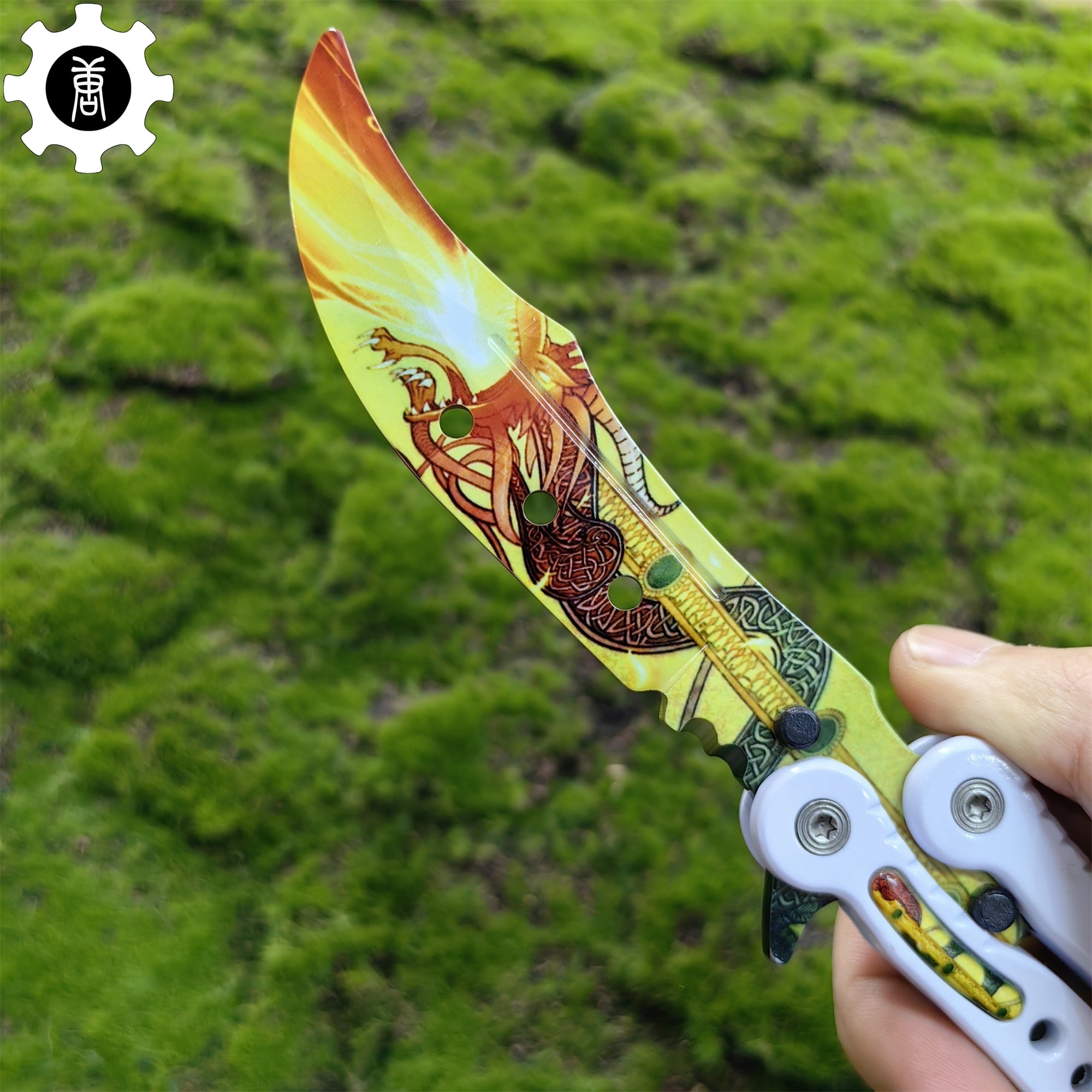 Dragon Lore Butterfly Knife Metal Balisong Game Prop - Tophatter Daily Deals