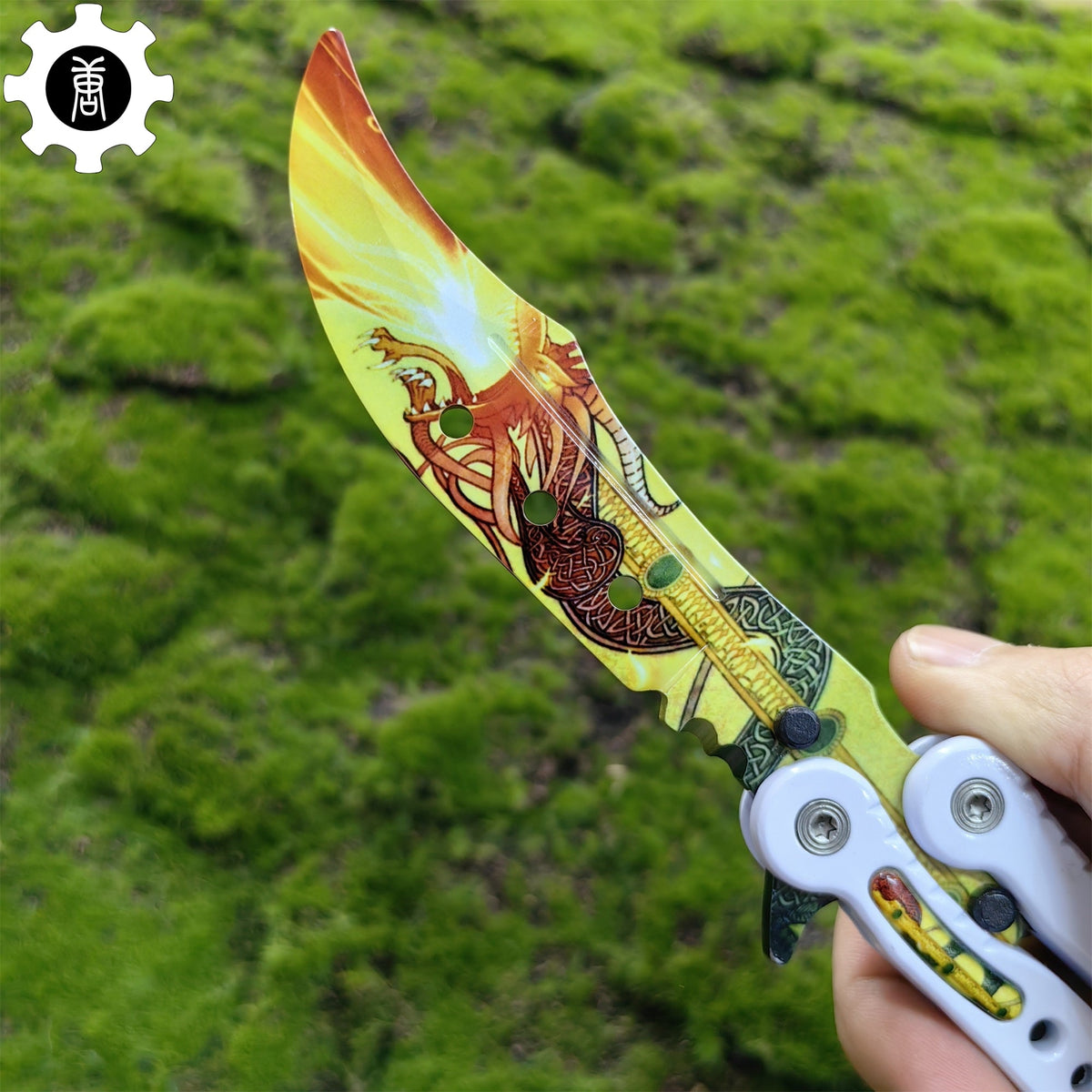 Dragon Lore Butterfly Knife Metal Balisong Game Prop - Tophatter Daily Deals