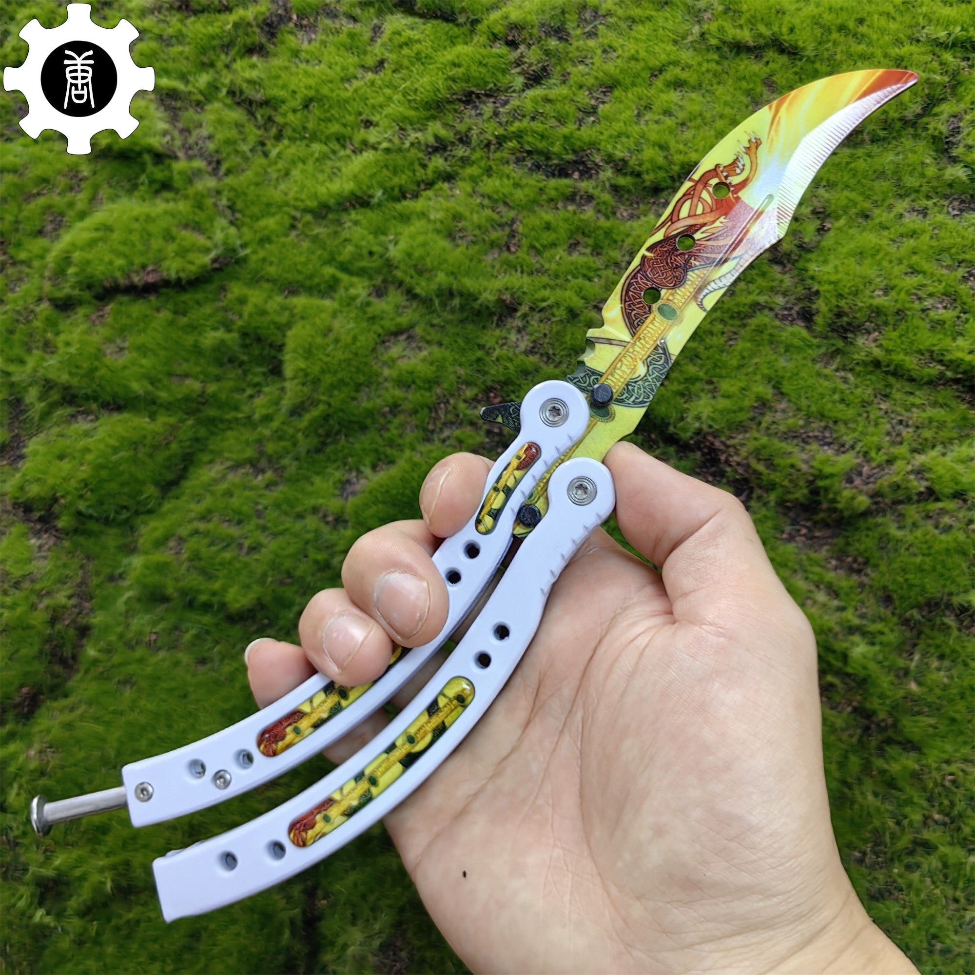 Dragon Lore Butterfly Knife Metal Balisong Game Prop - Tophatter Daily Deals