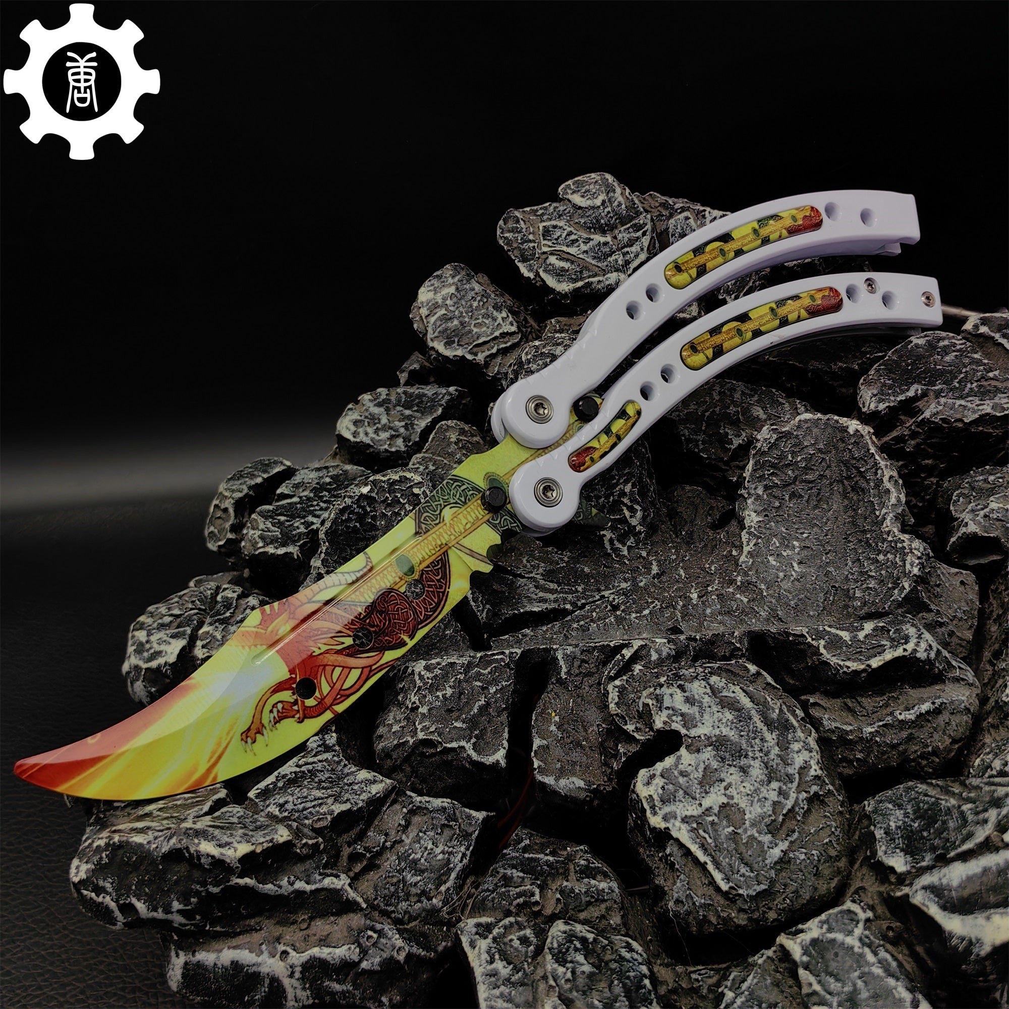 Dragon Lore Butterfly Knife Metal Balisong Game Prop - Tophatter Daily Deals