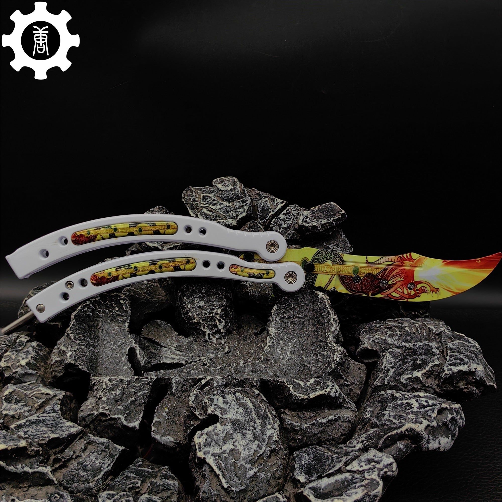 Dragon Lore Butterfly Knife Metal Balisong Game Prop - Tophatter Daily Deals