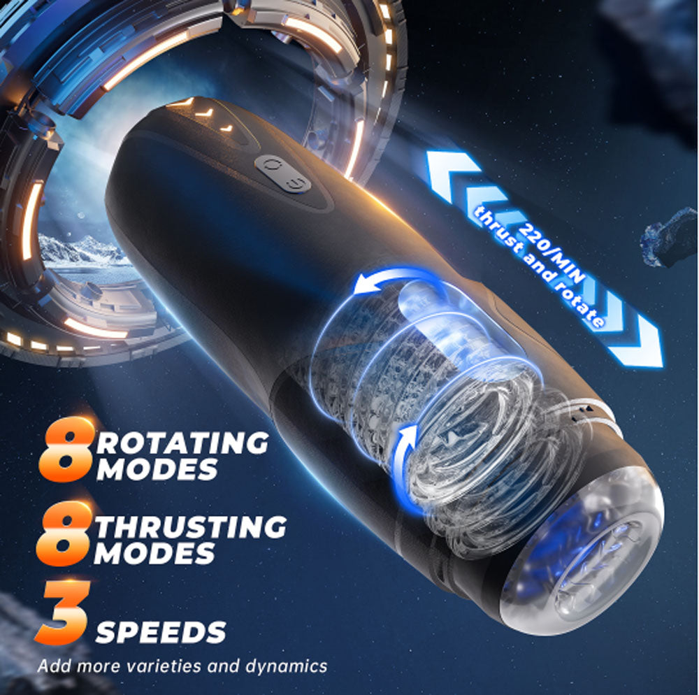 CyberSkin The Galaxy Voy - USB Rechargeable Thrusting & Rotating Auto Masturbator with Heater > Sex Toys For Men > Masturbators Premium - Tophatter Daily Deals