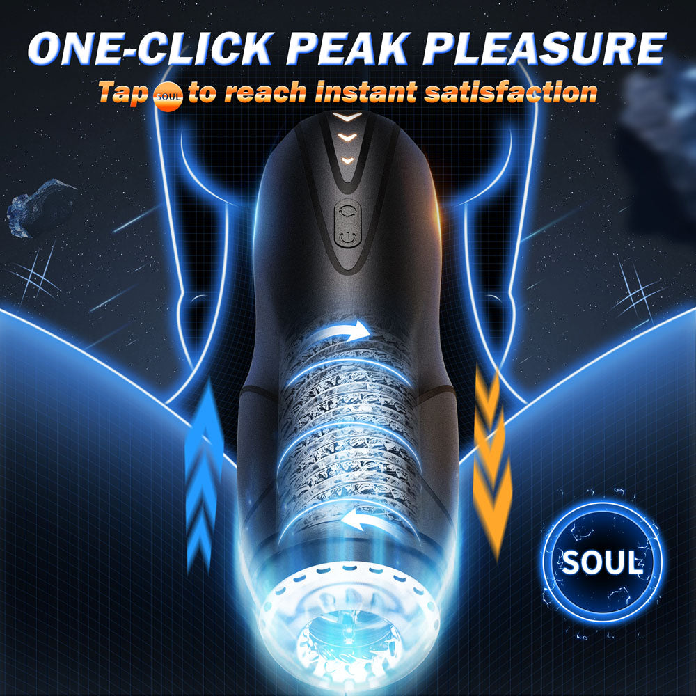 CyberSkin The Galaxy Voy - USB Rechargeable Thrusting & Rotating Auto Masturbator with Heater > Sex Toys For Men > Masturbators Premium - Tophatter Daily Deals