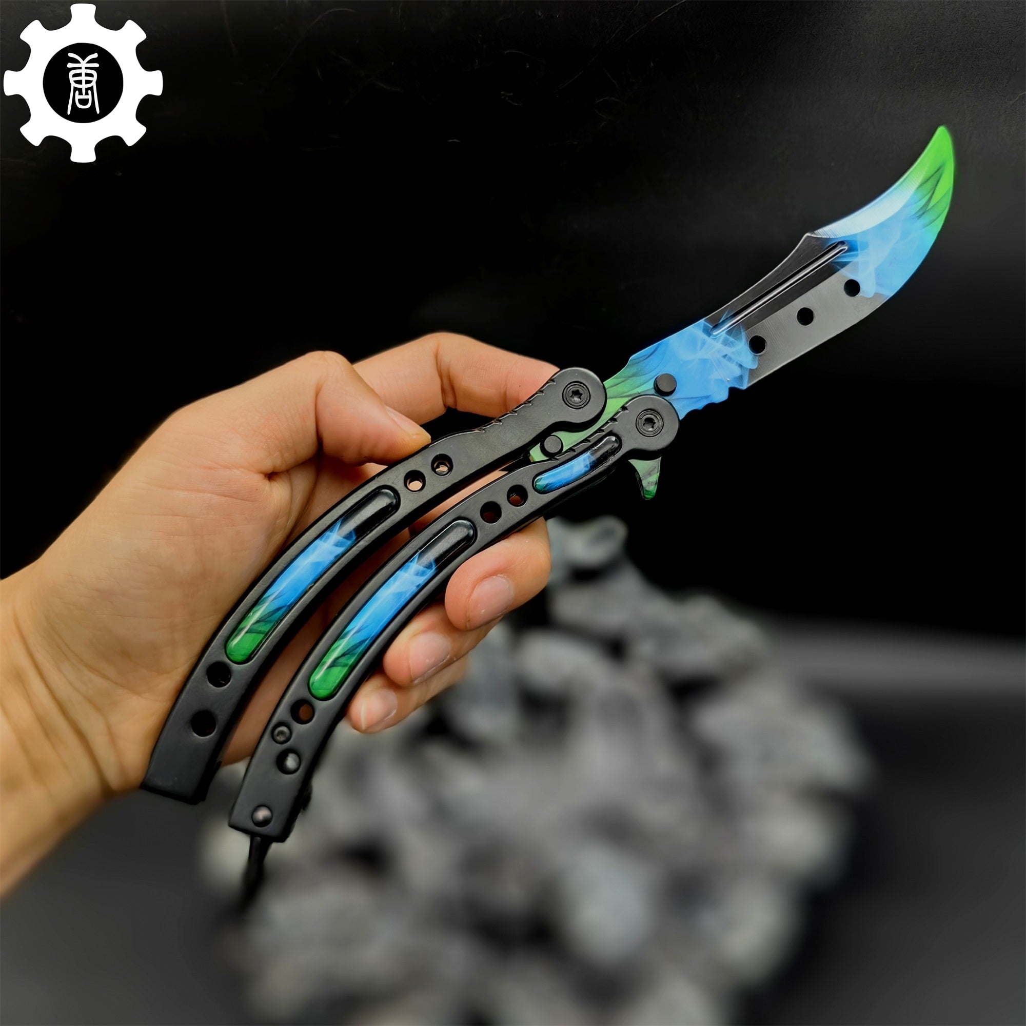 Gamma Doppler Phase 4 Balisong Game Butterfly Knife - Tophatter Daily Deals