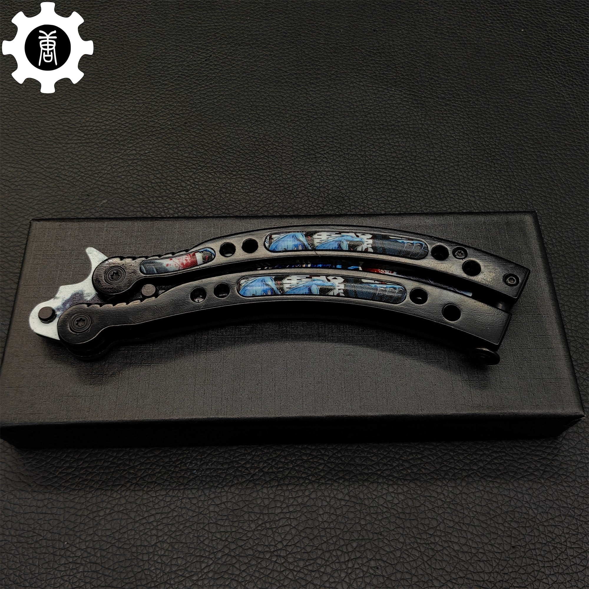 Game Butterfly Knife Nightmare Pattern Metal Balisong - Tophatter Daily Deals