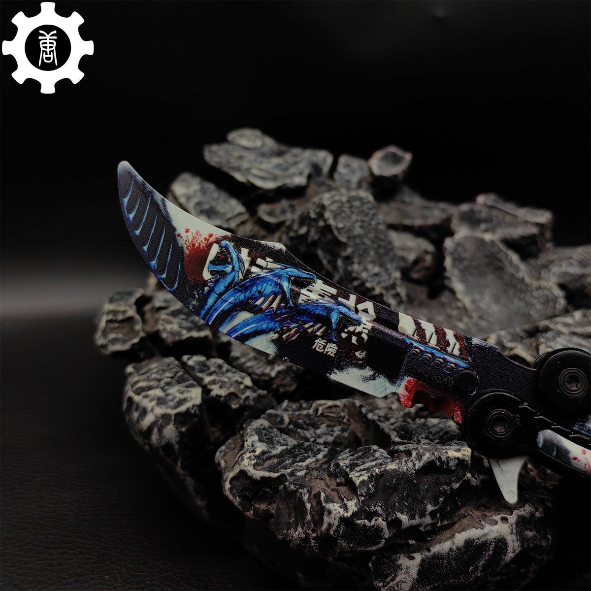Game Butterfly Knife Nightmare Pattern Metal Balisong - Tophatter Daily Deals