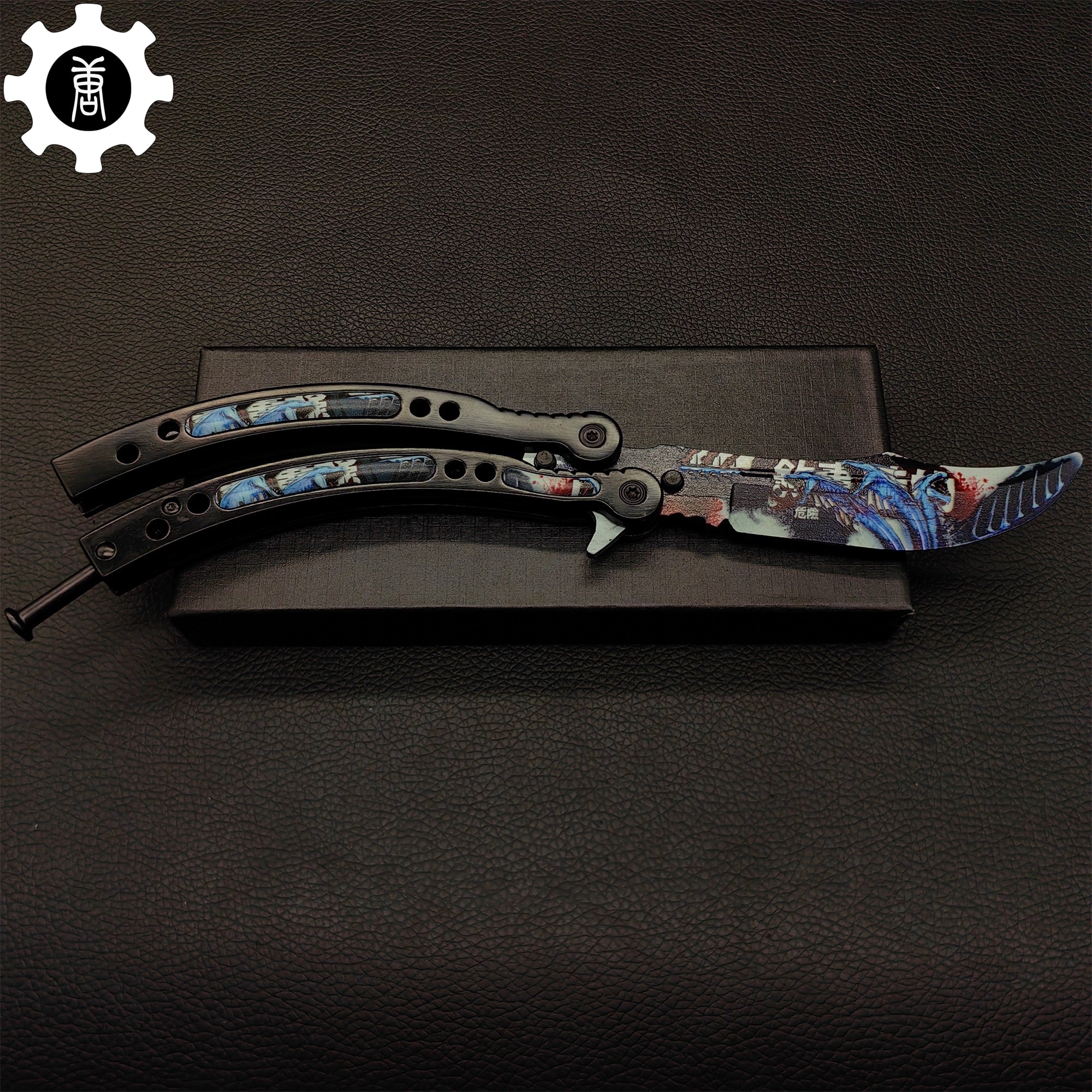 Game Butterfly Knife Nightmare Pattern Metal Balisong - Tophatter Daily Deals