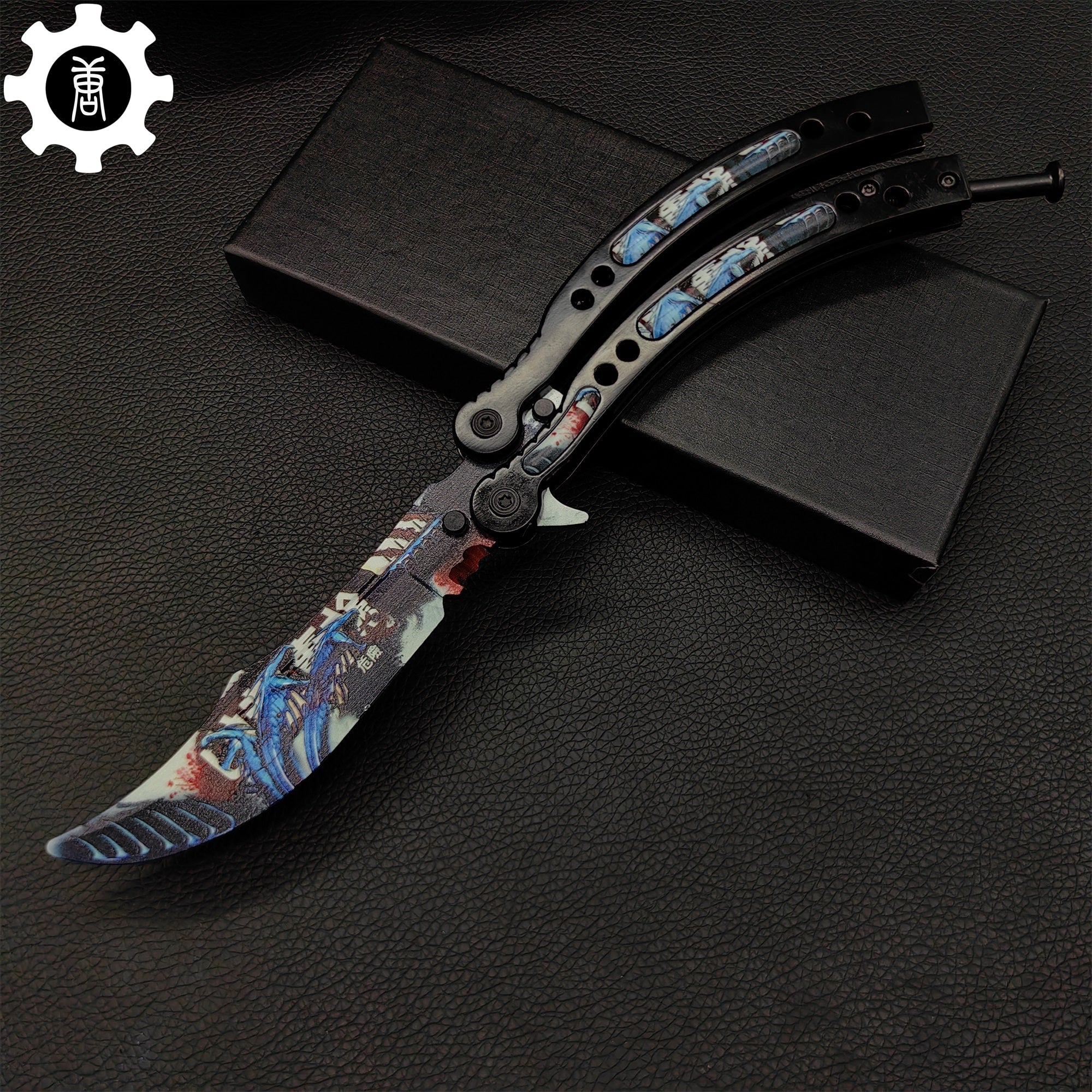 Game Butterfly Knife Nightmare Pattern Metal Balisong - Tophatter Daily Deals