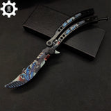 Game Butterfly Knife Nightmare Pattern Metal Balisong - Tophatter Daily Deals