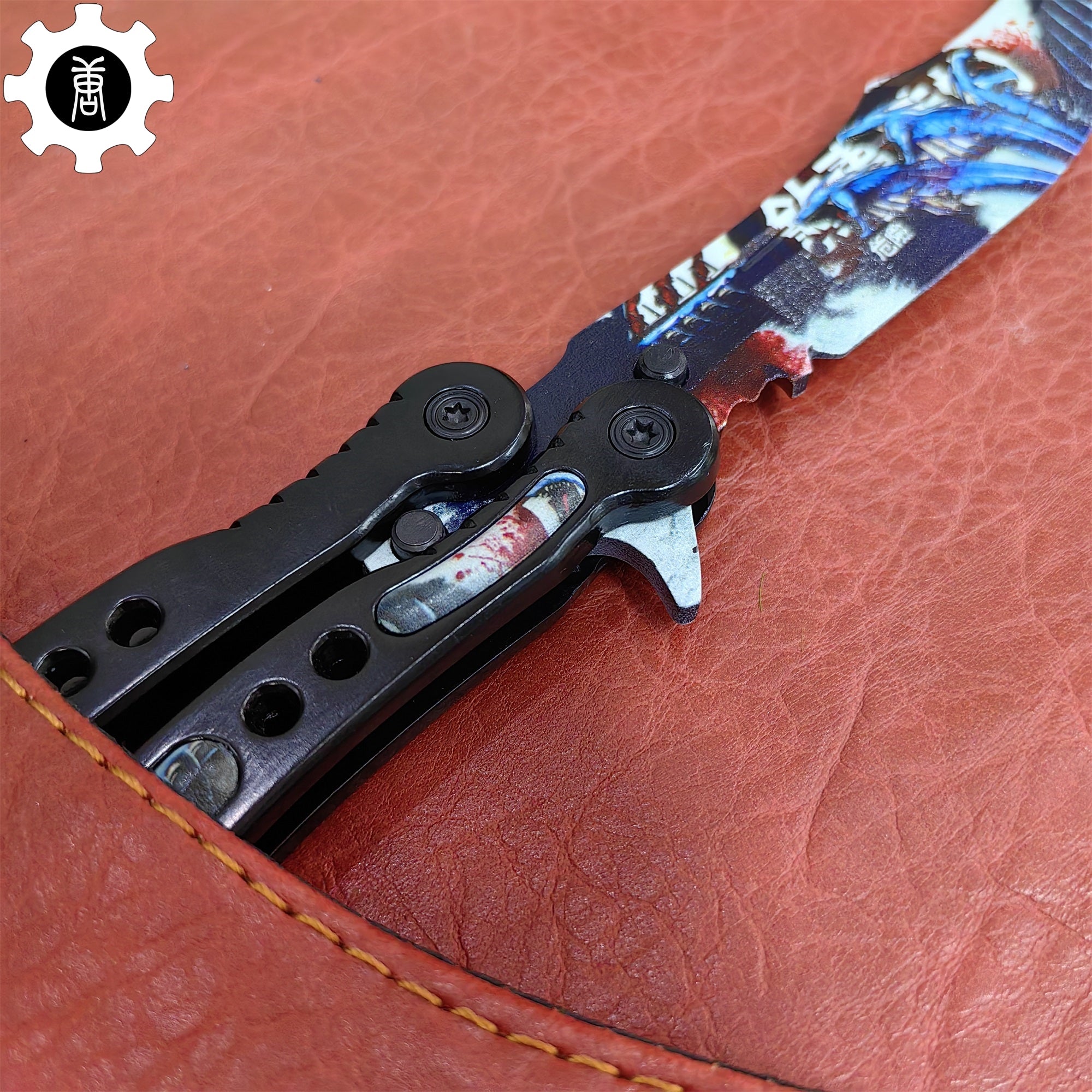 Game Butterfly Knife Nightmare Pattern Metal Balisong - Tophatter Daily Deals