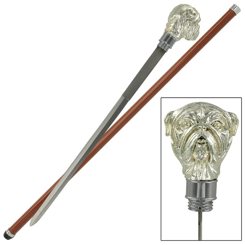 English Mastiff Dog Walking Cane Sword Collectible Weapons - Tophatter Daily Deals