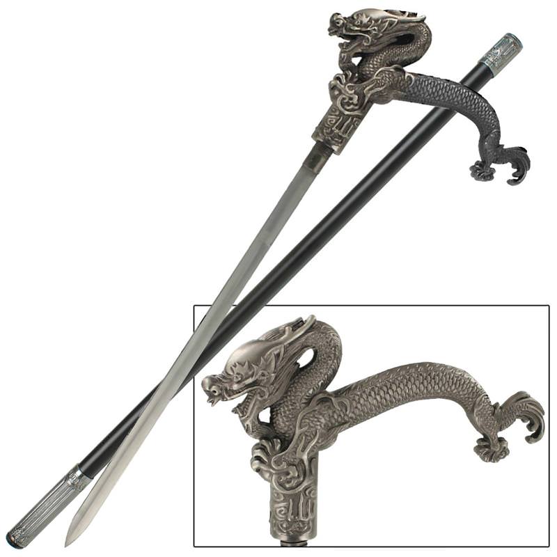 Dragonlord Oriental Chinese Dragon Walking Sword Cane - Tophatter's Army Products & Self Defense Collectible Weapons - Tophatter Daily Deals