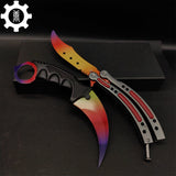 Fade Karambit & Balisong Trainer Weapon Case Blunt Blade Props Karambit & Balisong - Tophatter Daily Deals