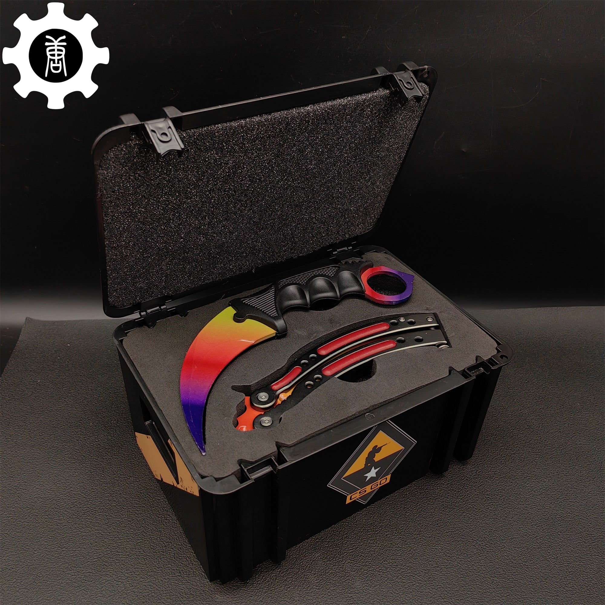 Fade Karambit & Balisong Trainer Weapon Case Blunt Blade Props - Tophatter Daily Deals