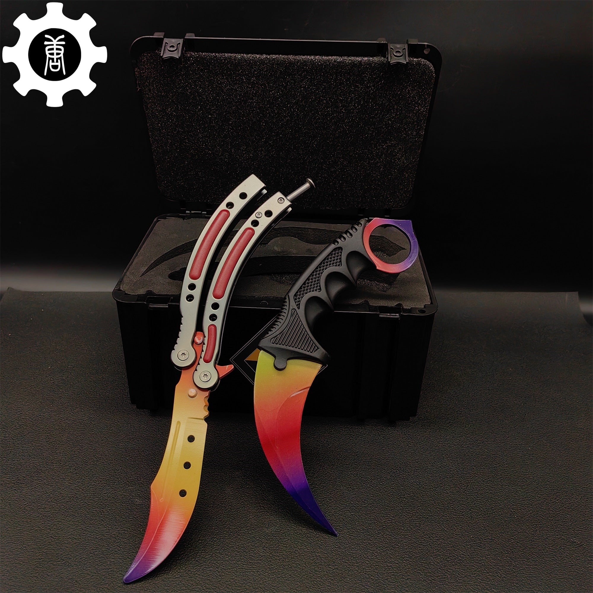Fade Karambit & Balisong Trainer Weapon Case Blunt Blade Props - Tophatter Daily Deals