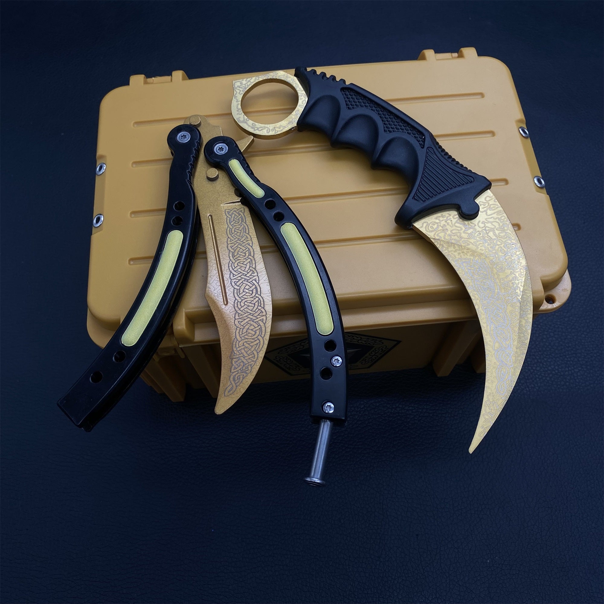 Fade Doppler Lore Case Hardened Gamma Case Balisong Karambit 2 in 1 Gift Box Lore - Tophatter Daily Deals