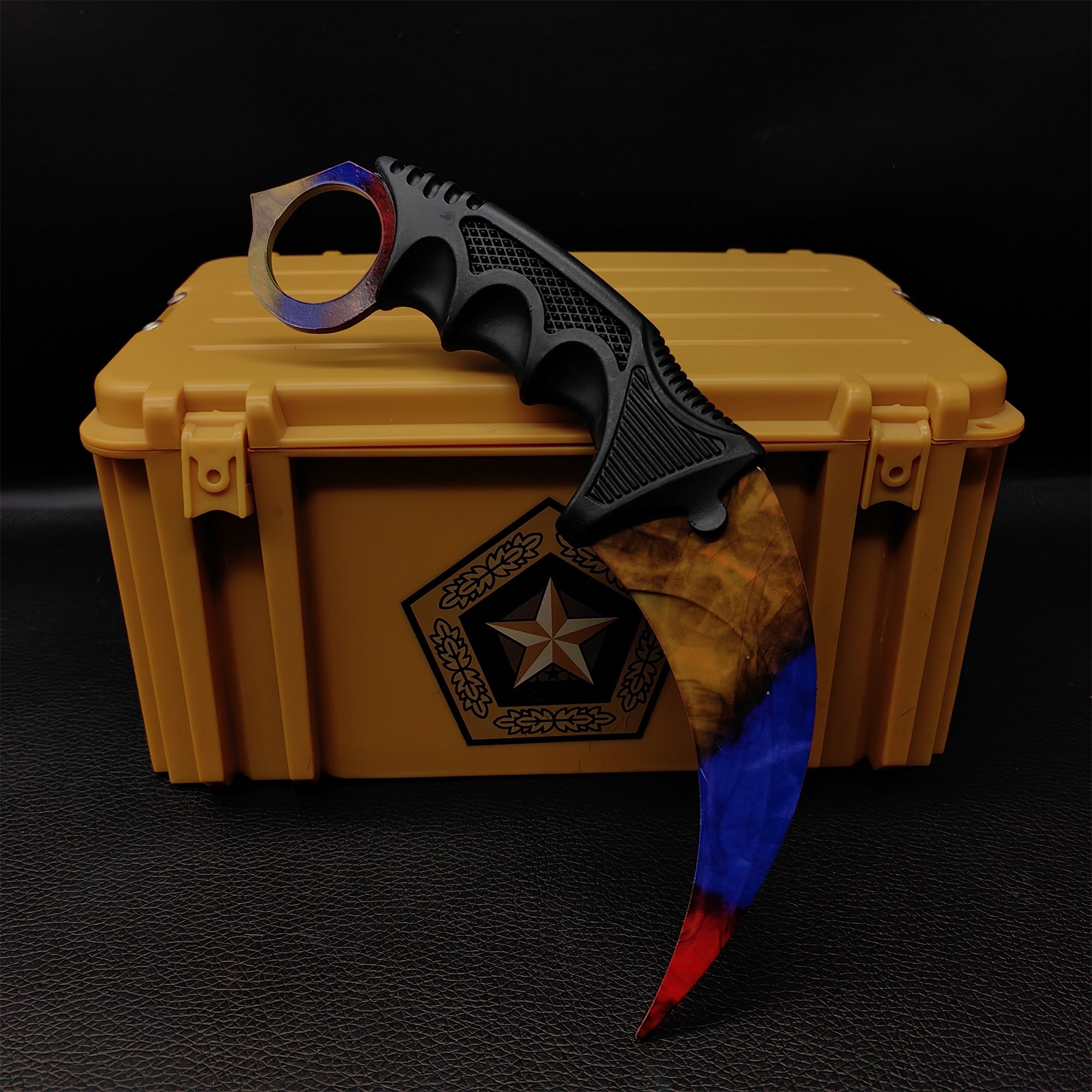 Lore Doppler Fade Autotronic Karambit Blunt Blade Replica With Gamma Case Marble Fade - Tophatter Daily Deals