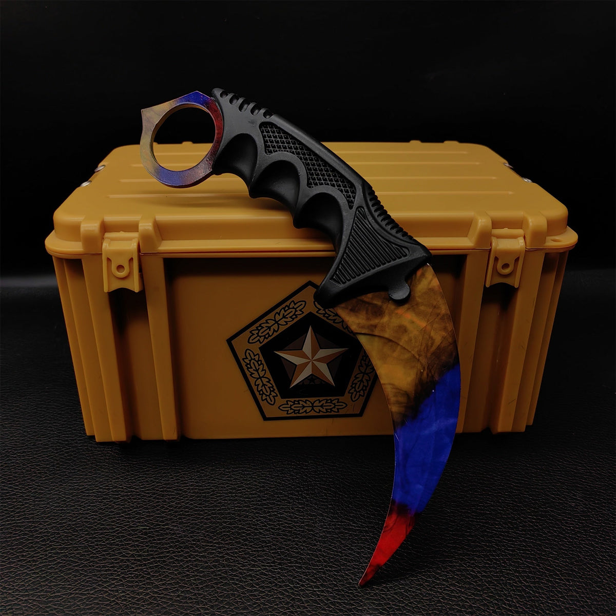 Lore Doppler Fade Autotronic Karambit Blunt Blade Replica With Gamma Case Marble Fade - Tophatter Daily Deals