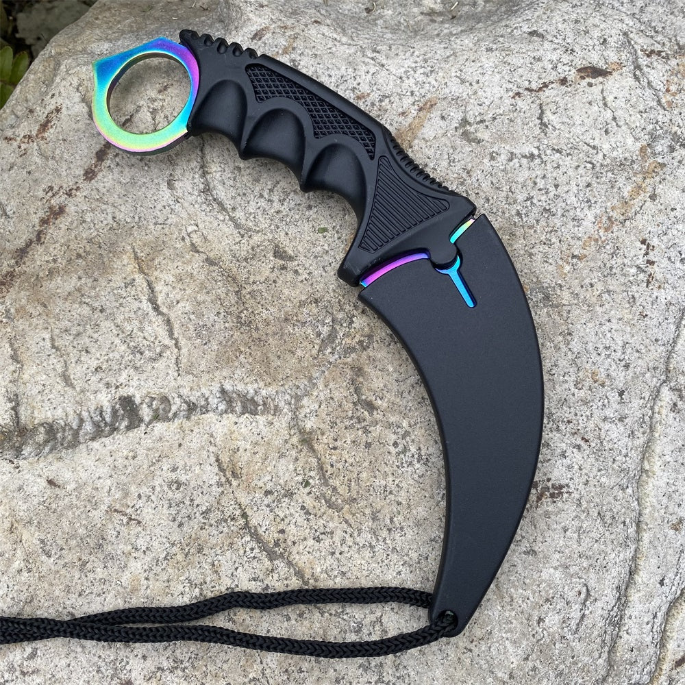 Fade Blue Skin Karambit Blunt Blade Knife 20cm/7.9'' - Tophatter Daily Deals
