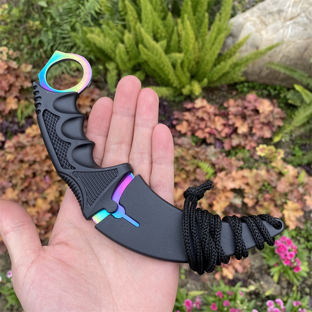 Fade Blue Skin Karambit Blunt Blade Knife 20cm/7.9'' - Tophatter Daily Deals
