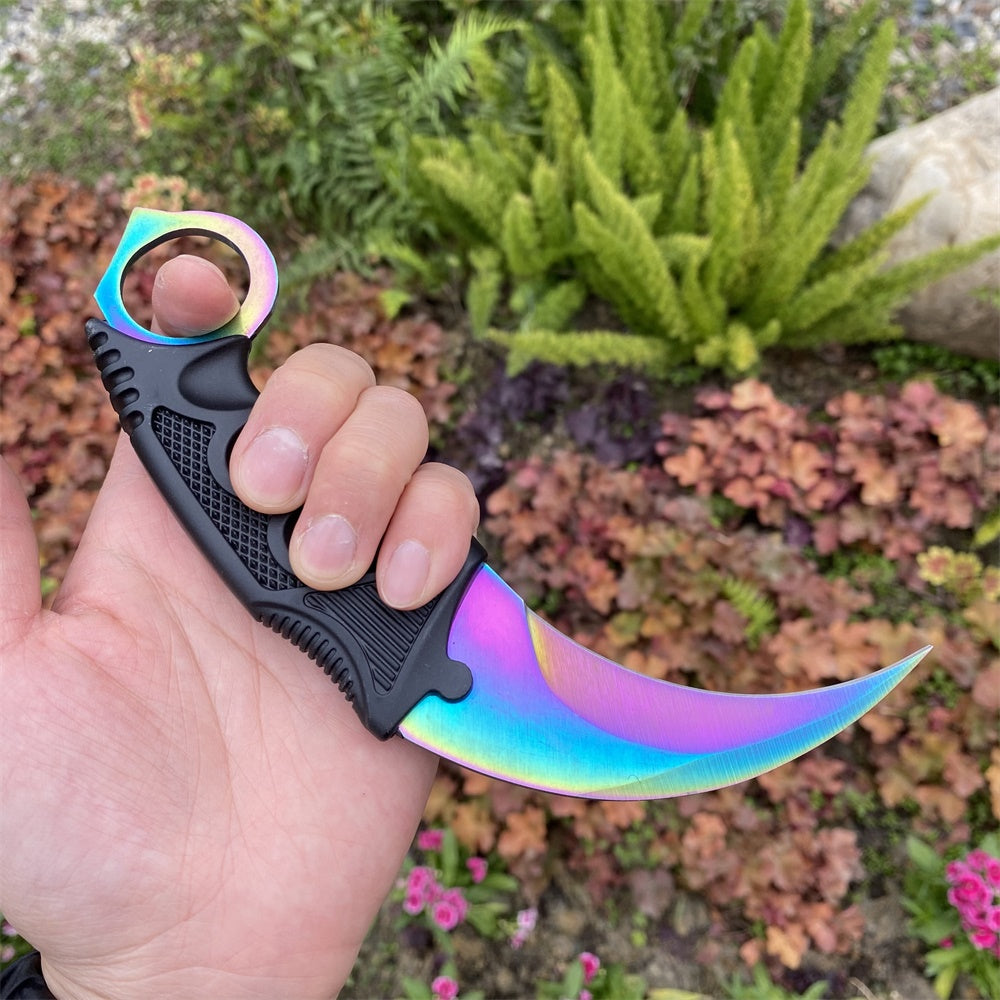 Fade Blue Skin Karambit Blunt Blade Knife 20cm/7.9'' - Tophatter Daily Deals