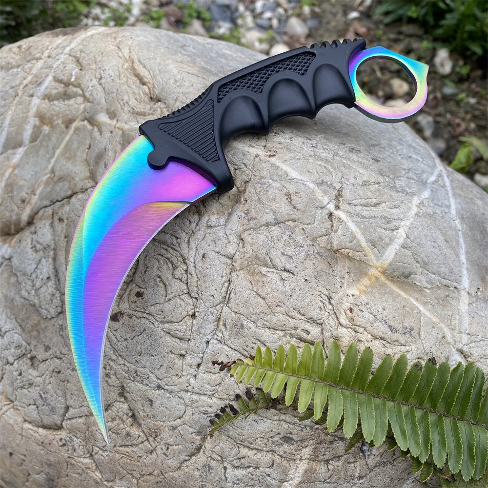 Fade Blue Skin Karambit Blunt Blade Knife 20cm/7.9'' - Tophatter Daily Deals
