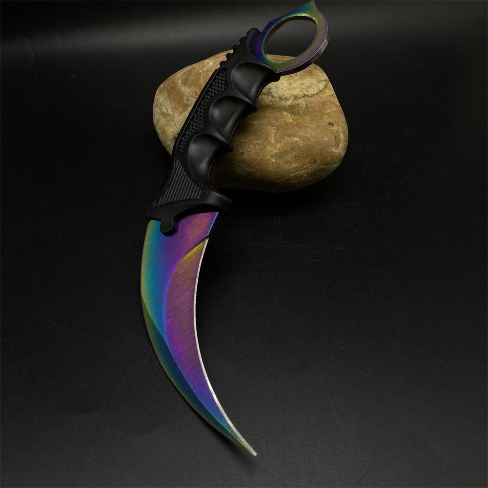 Fade Blue Skin Karambit Blunt Blade Knife 20cm/7.9'' - Tophatter Daily Deals