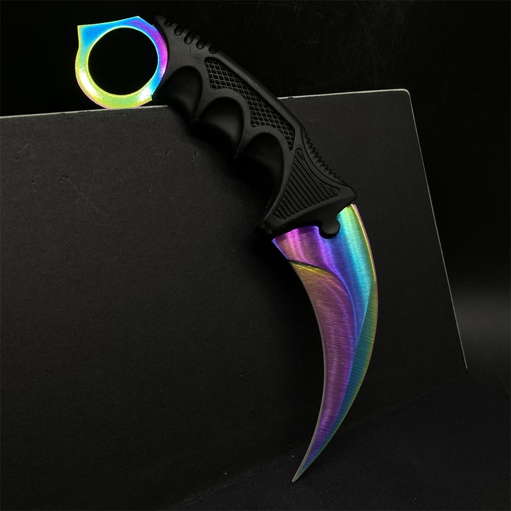 Fade Blue Skin Karambit Blunt Blade Knife 20cm/7.9'' - Tophatter Daily Deals