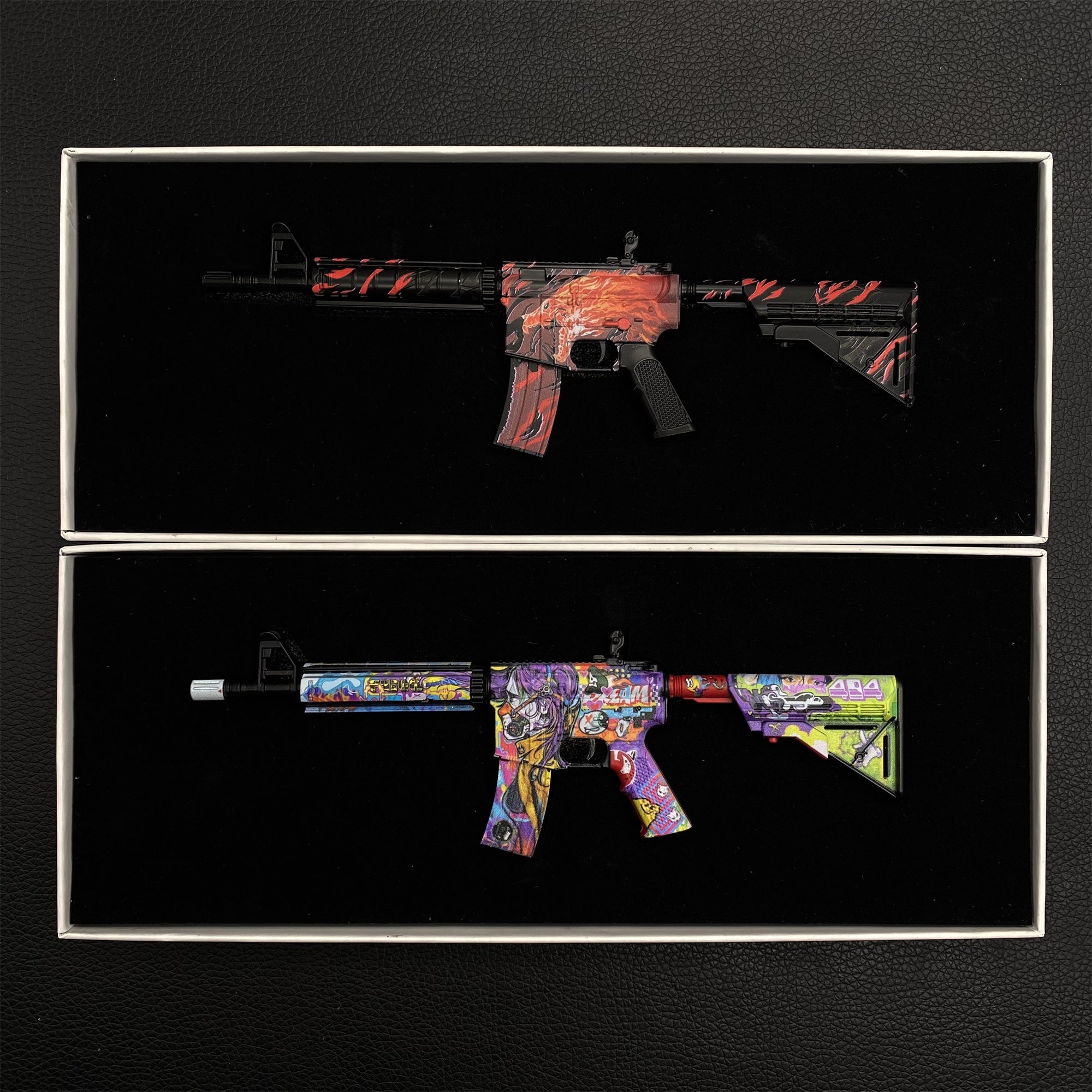 Most Popular Howl In Living Color Skin M4A4 Gun Miniature For Display 2 In 1 Pack Ship At Aug 10th - Tophatter Daily Deals