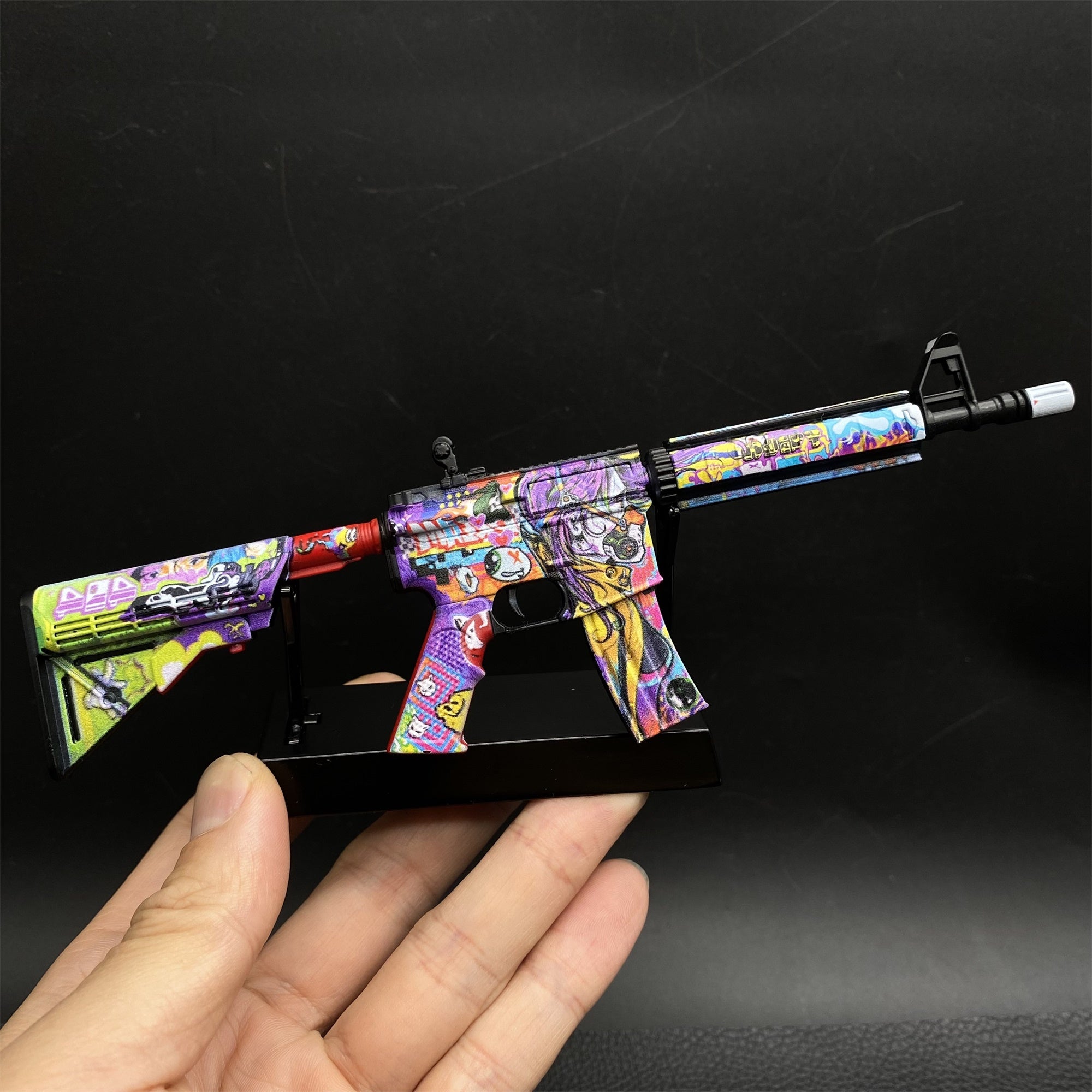 Most Popular Howl In Living Color Skin M4A4 Gun Miniature For Display - Tophatter Daily Deals