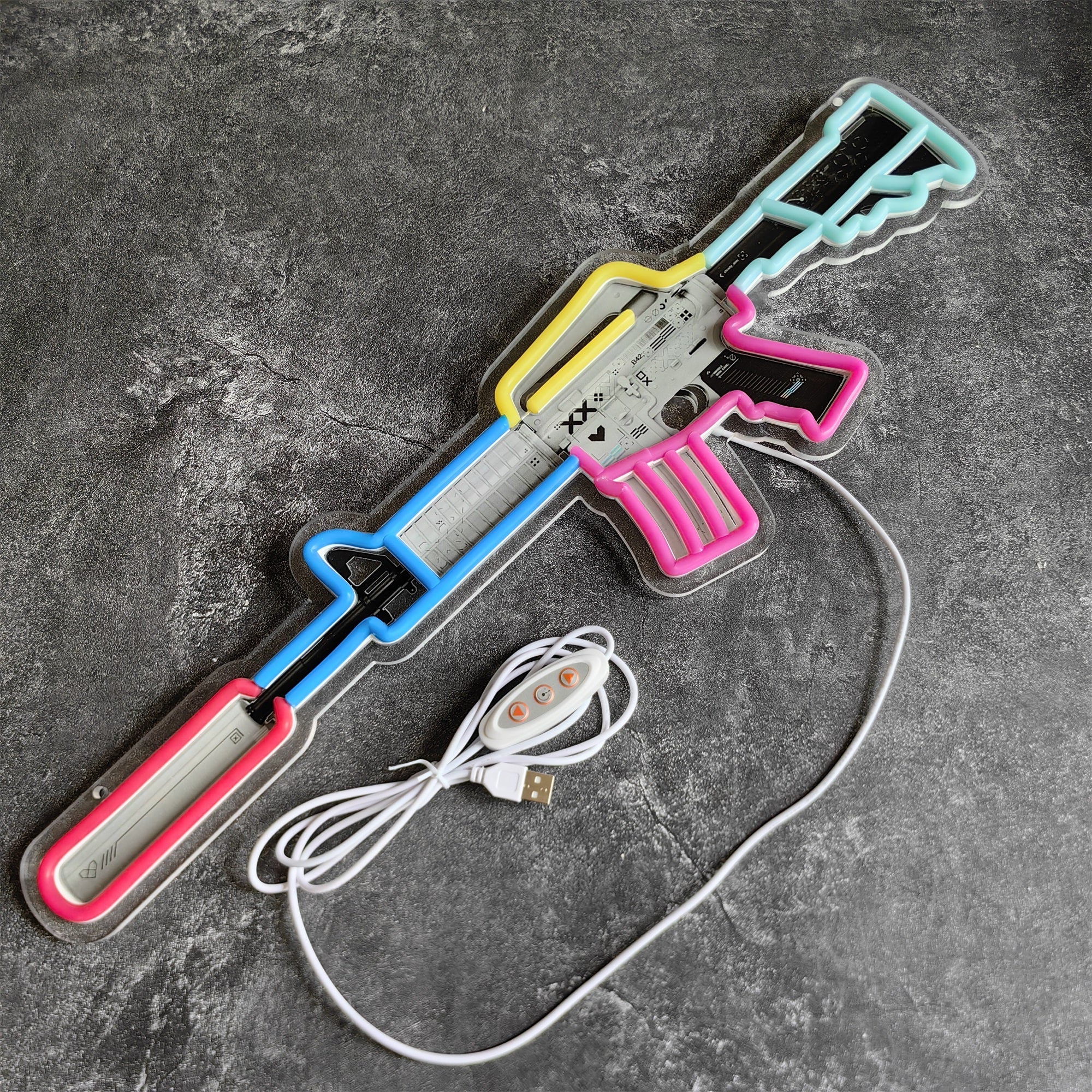 Customized CSGO Rare Skin M4A1-S Neon Light Wall Decor Printstream - Tophatter Daily Deals