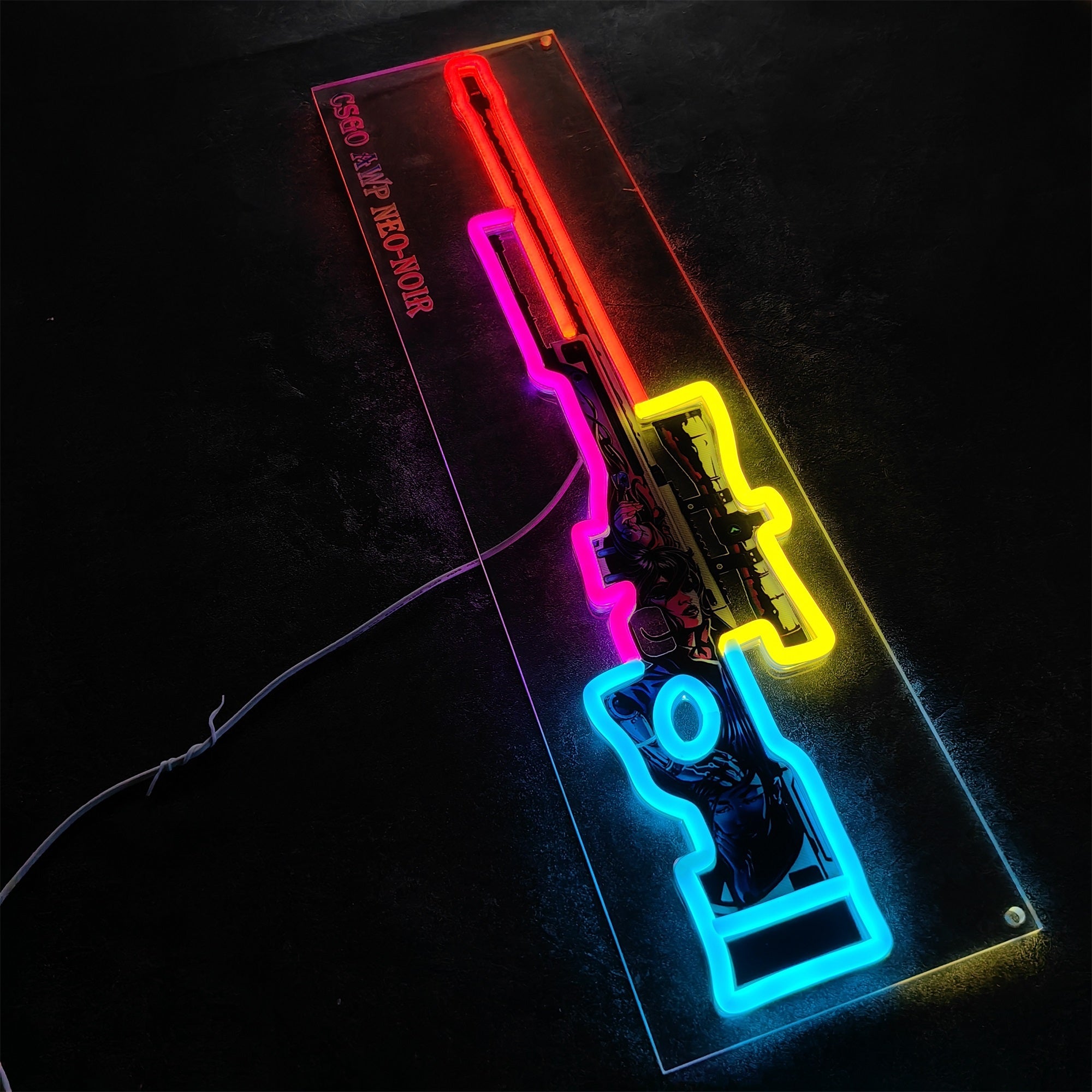 Customized CSGO AWP Rare Skin Neon Light Wall Decor - Tophatter Daily Deals