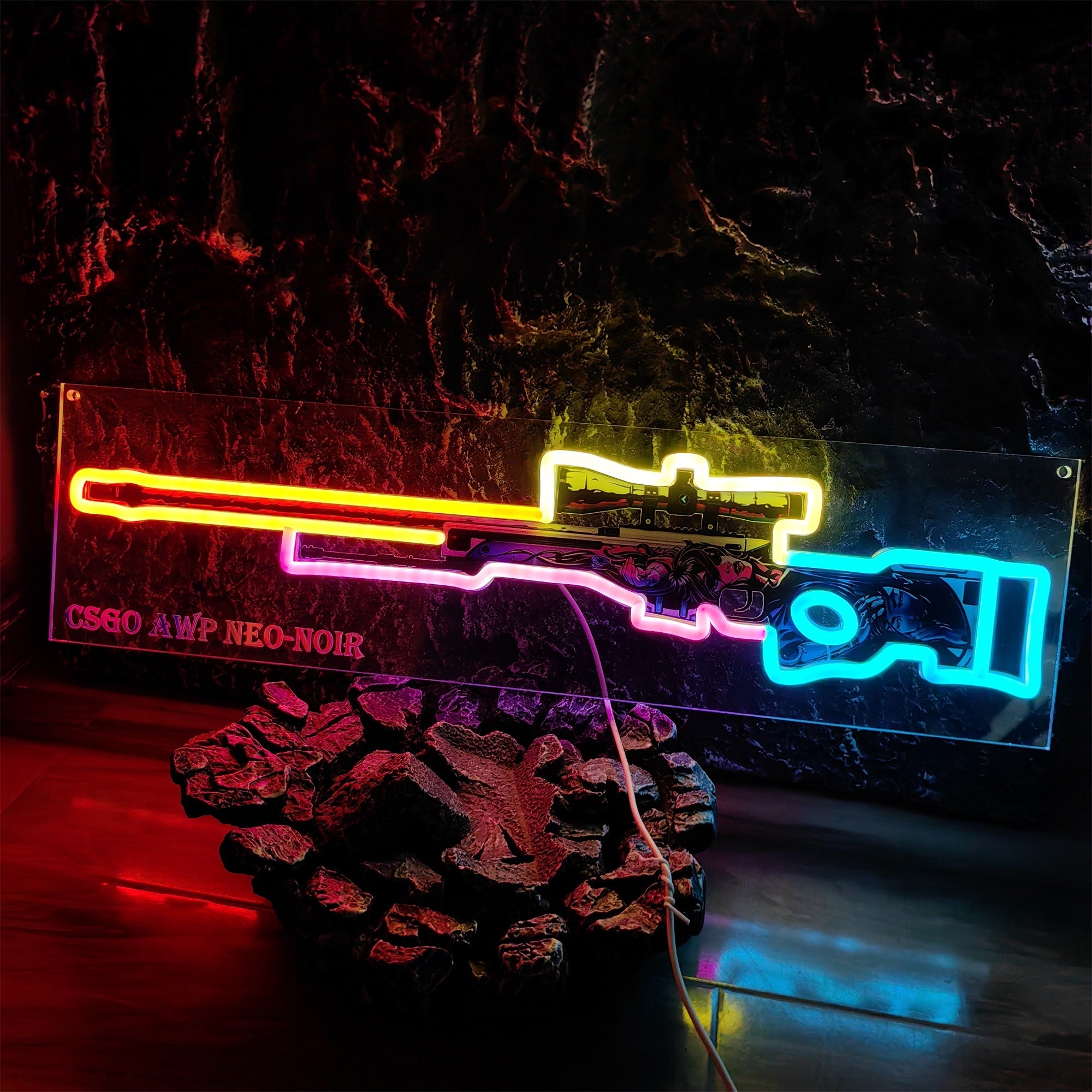 Customized CSGO AWP Rare Skin Neon Light Wall Decor - Tophatter Daily Deals