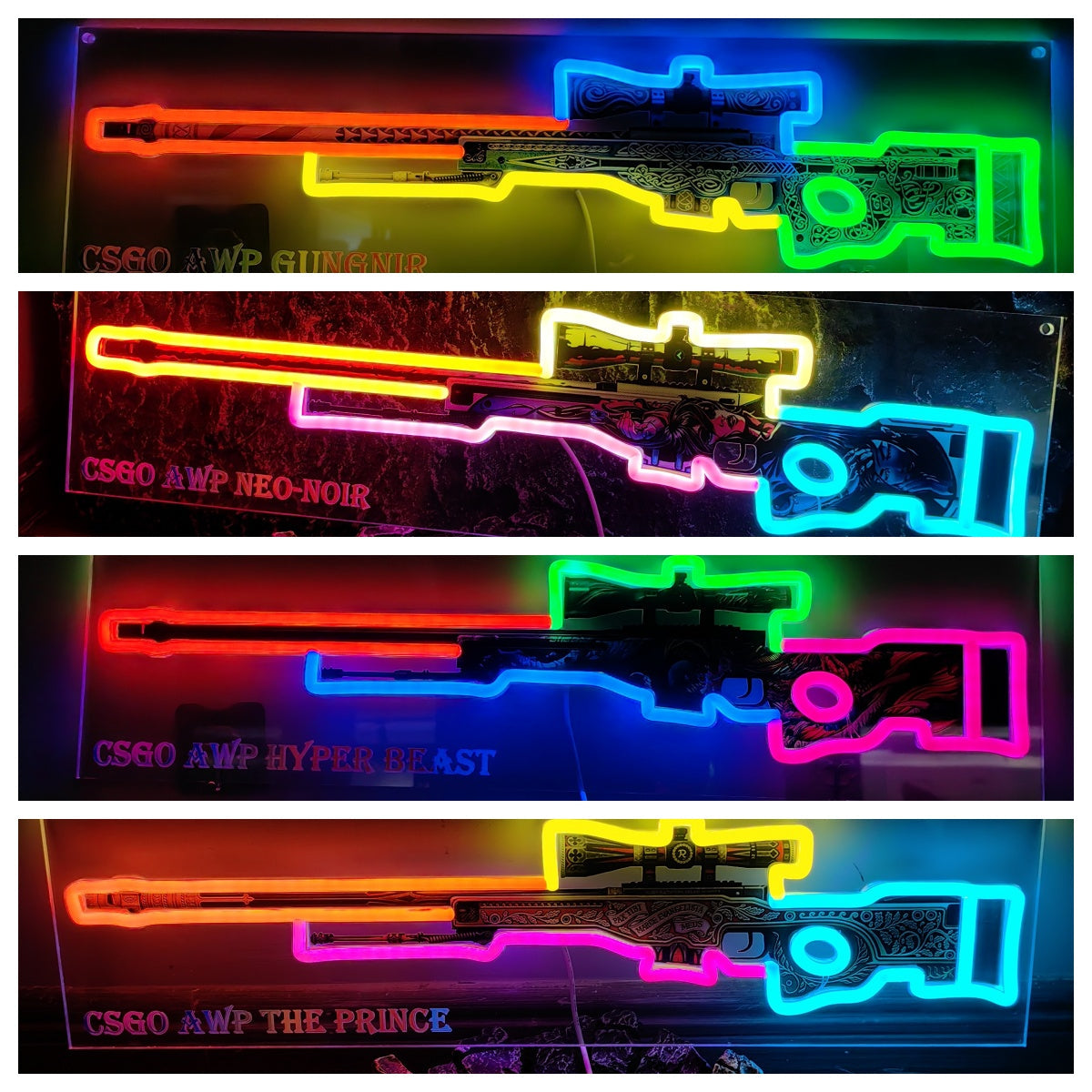 Customized CSGO AWP Rare Skin Neon Light Wall Decor Customization - Tophatter Daily Deals
