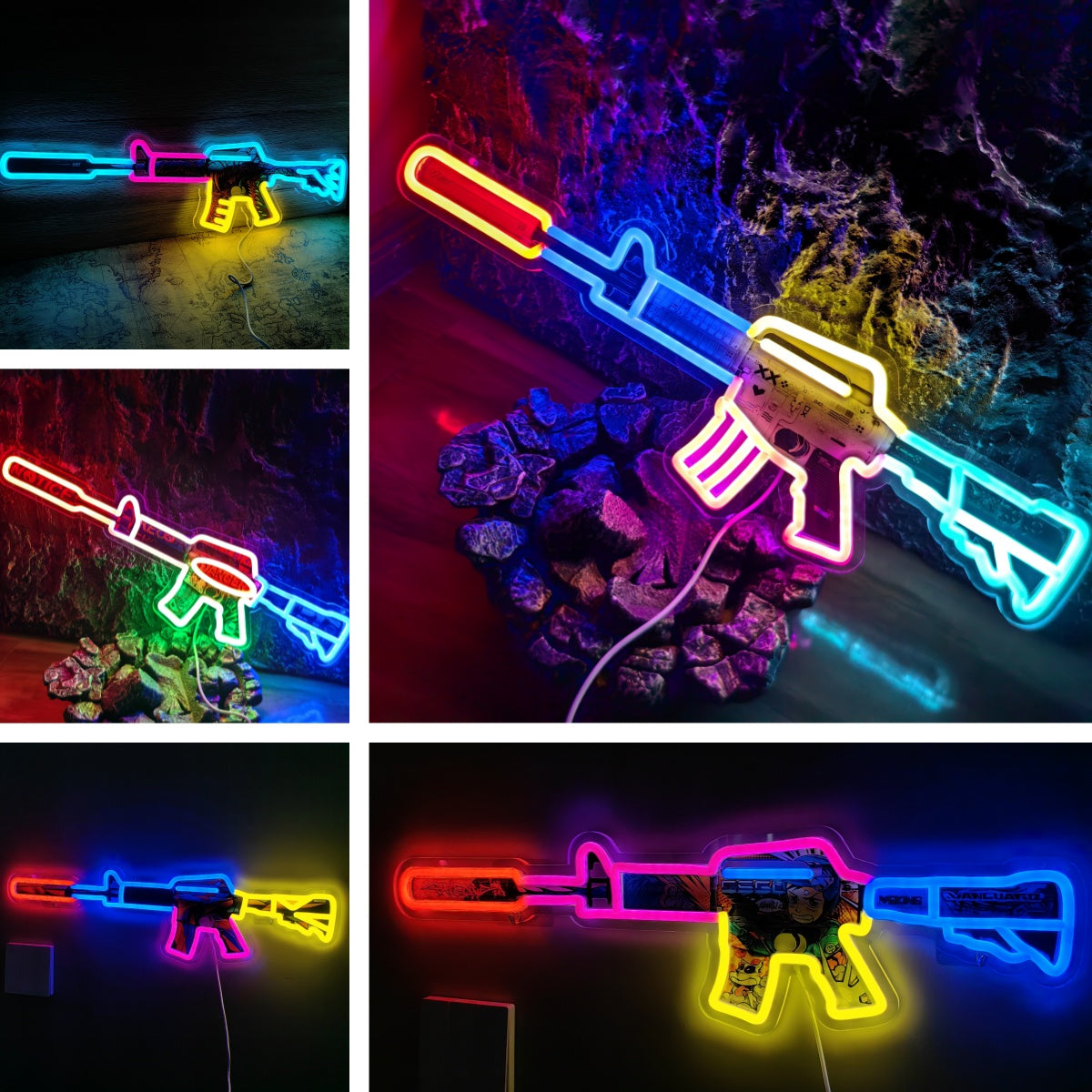 Customized CSGO Rare Skin M4A1-S Neon Light Wall Decor Customization - Tophatter Daily Deals