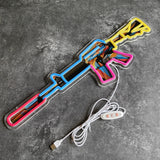 Customized CSGO Rare Skin M4A1-S Neon Light Wall Decor Leaded Glass - Tophatter Daily Deals