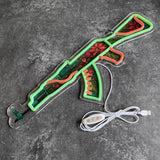 Customized AK47 Rare Skin Neon Light Game Room Decor Wild Lotus - Tophatter Daily Deals
