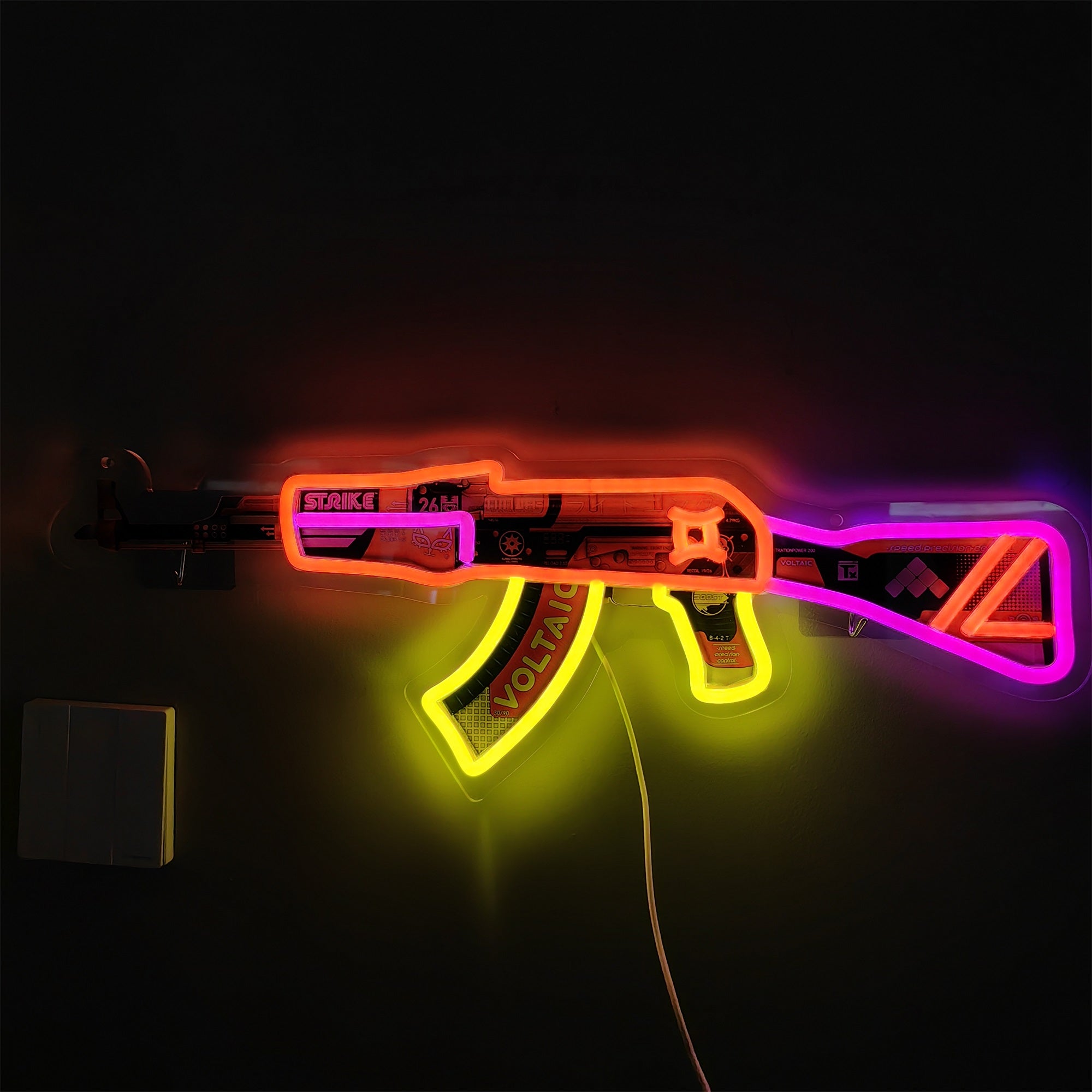 Customized AK47 Rare Skin Neon Light Game Room Decor - Tophatter Daily Deals