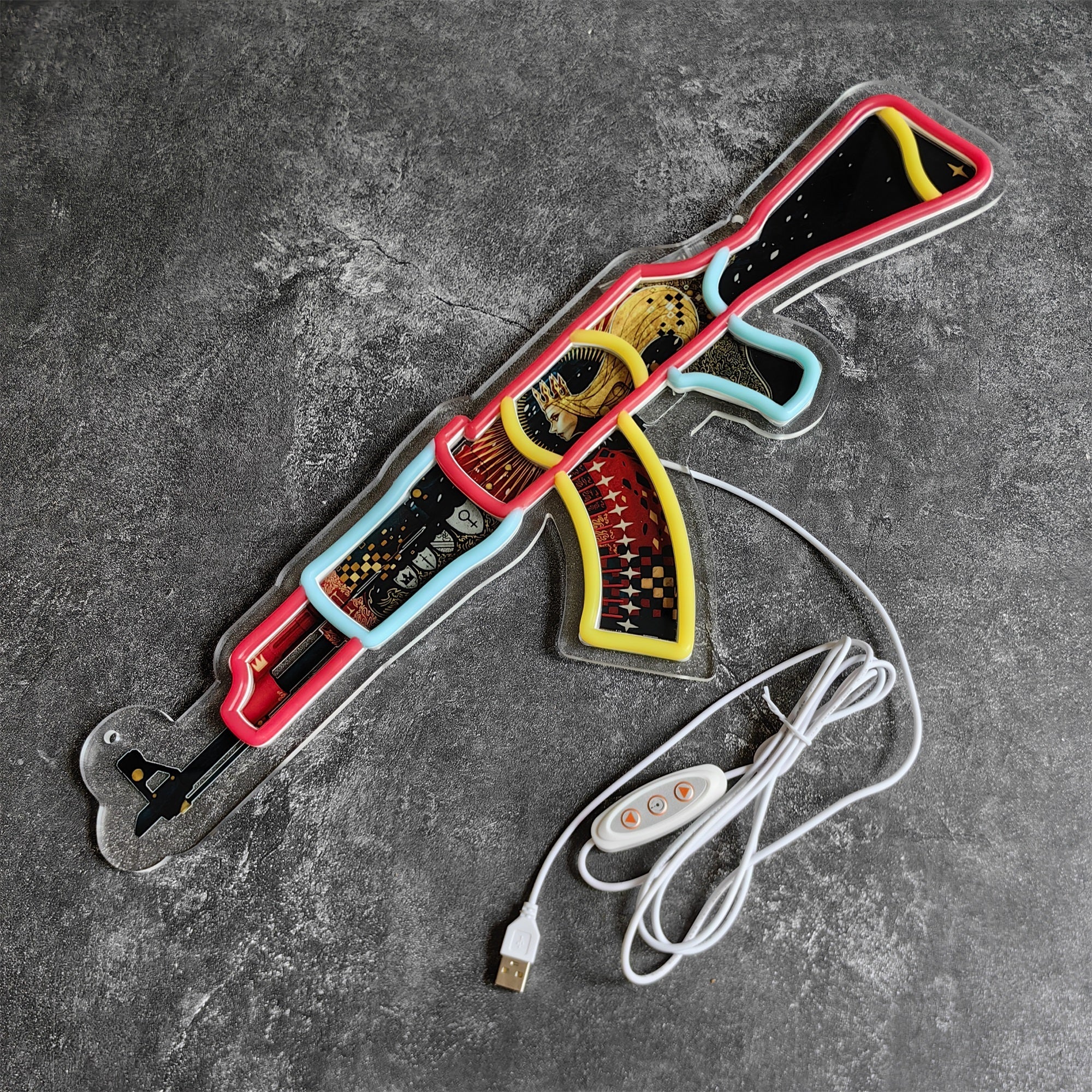 Customized AK47 Rare Skin Neon Light Game Room Decor The Empress - Tophatter Daily Deals