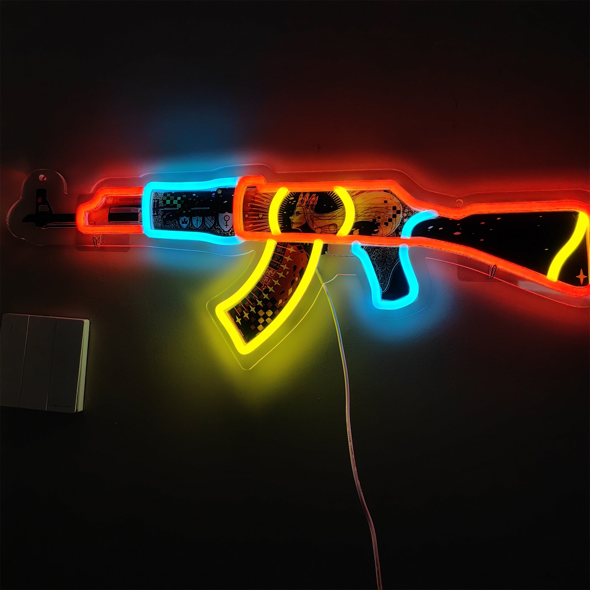 Customized AK47 Rare Skin Neon Light Game Room Decor - Tophatter Daily Deals