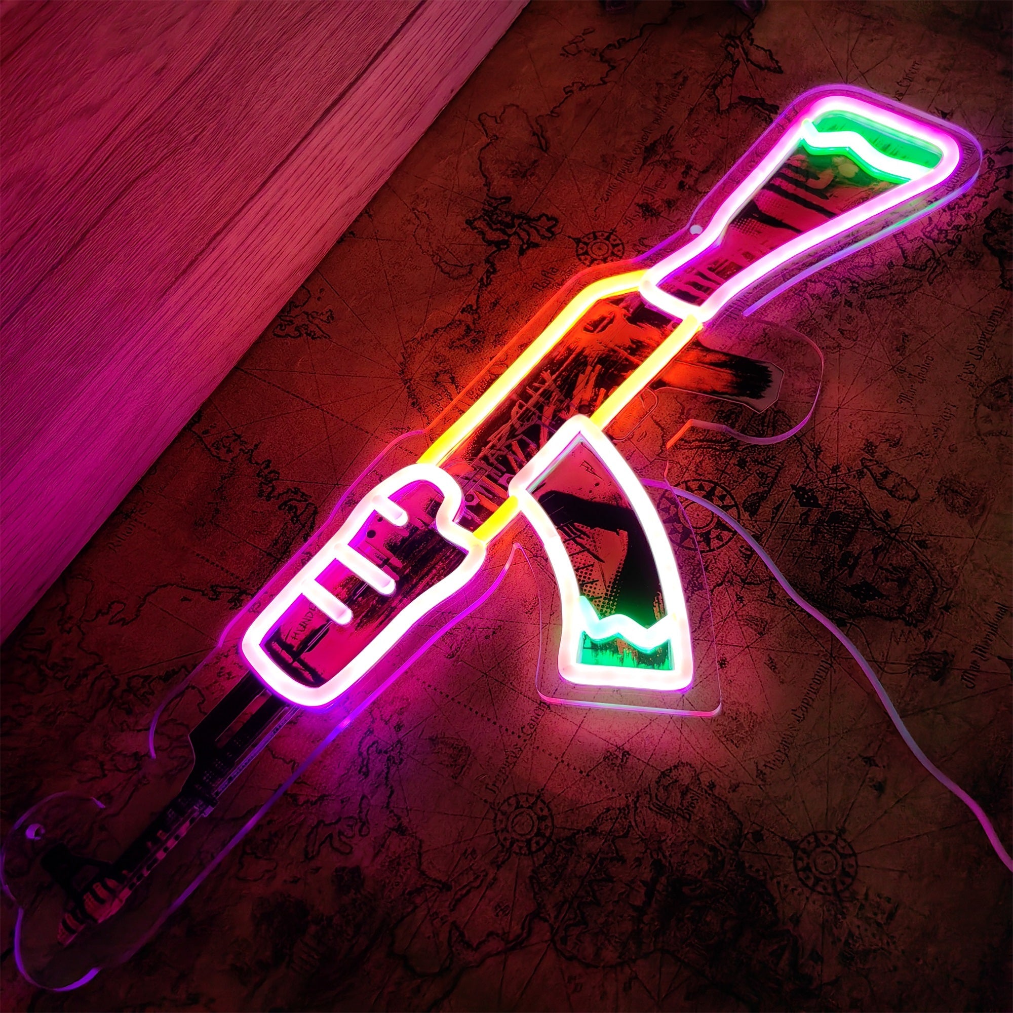 Customized AK47 Rare Skin Neon Light Game Room Decor - Tophatter Daily Deals