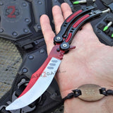22 colors CSGO Butterfly Knife TRAINER Dull Spring Latch PRACTICE Balisong Autotronic Knife-Balisong - Tophatter Daily Deals