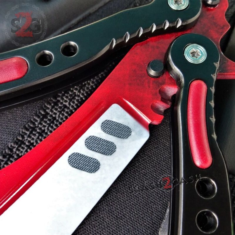 22 colors CSGO Butterfly Knife TRAINER Dull Spring Latch PRACTICE Balisong Knife-Balisong - Tophatter Daily Deals