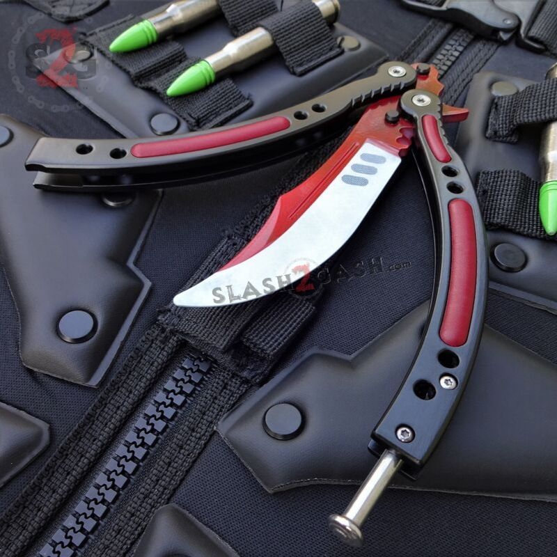 22 colors CSGO Butterfly Knife TRAINER Dull Spring Latch PRACTICE Balisong Knife-Balisong - Tophatter Daily Deals