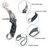 CSGO Karambit Counter Strike Tactical Claw Neck Knife w/ Sheath - 11 colors Snow Camo Knife-Fixed - Tophatter Daily Deals