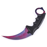 CSGO Karambit Counter Strike Tactical Claw Neck Knife w/ Sheath - 11 colors Doppler Ruby Knife-Fixed - Tophatter Daily Deals