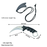 CSGO Karambit Counter Strike Tactical Claw Neck Knife w/ Sheath - Silver Knife-Fixed - Tophatter Daily Deals