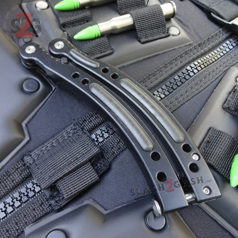 CSGO Black Night Butterfly Knife SHARP 440C Tactical Balisong Knife-Balisong - Tophatter Daily Deals